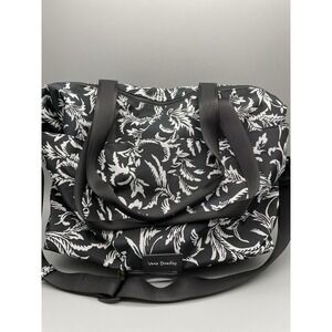 Vera Bradley 'ReActive Tote' Glass Vines Classic Black w/White Vine Pattern‎